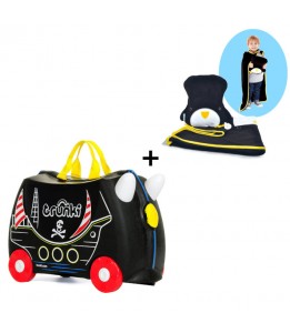 Trunki komplet kovček pirat Pedro in črna odejica